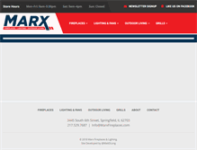 Tablet Screenshot of marxfireplaces.com